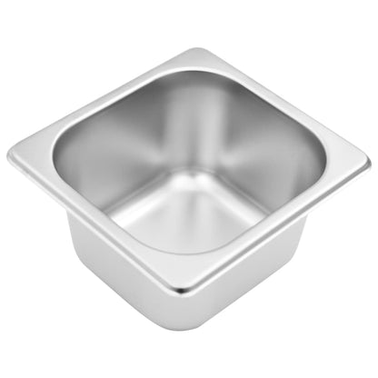 Supporto Gastronorm con 6 Contenitori GN 1/6 in Acciaio Inox