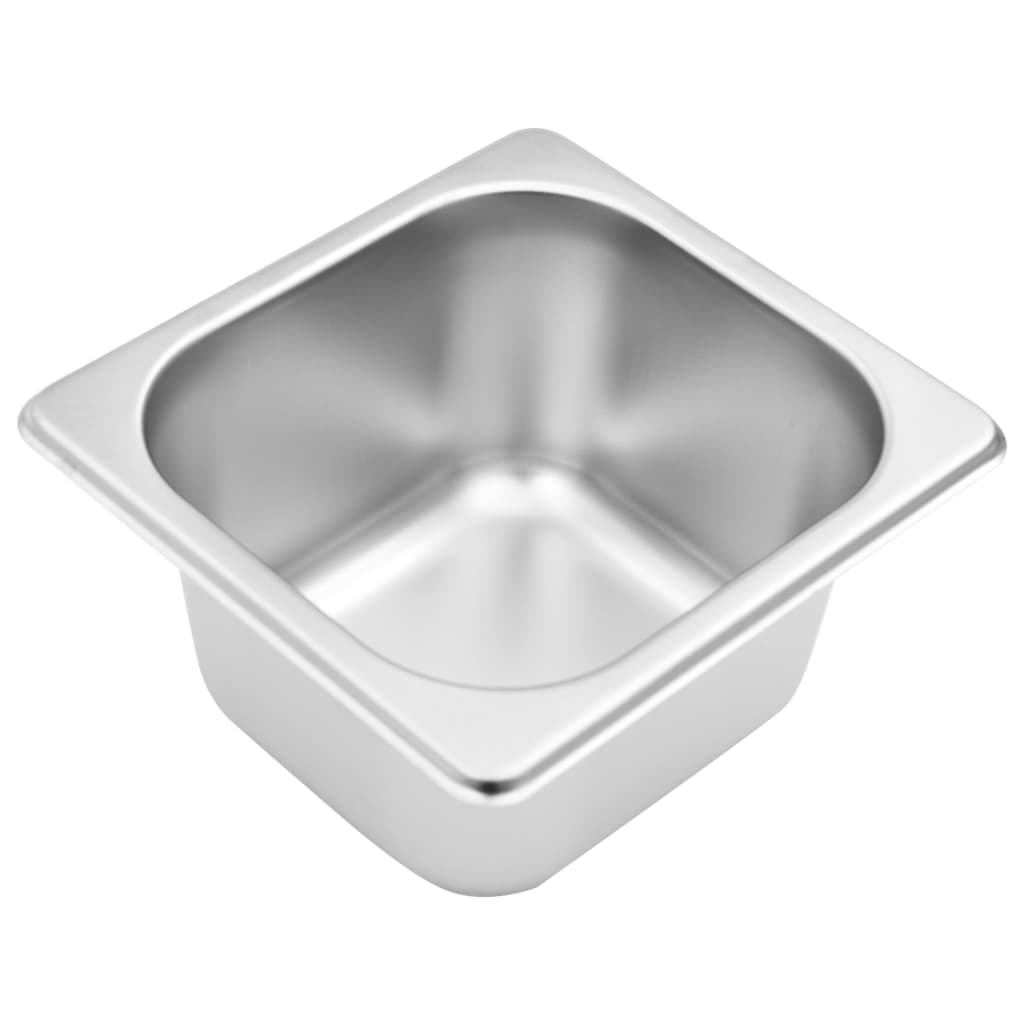 Supporto Gastronorm con 8 Contenitori GN 1/6 in Acciaio Inox