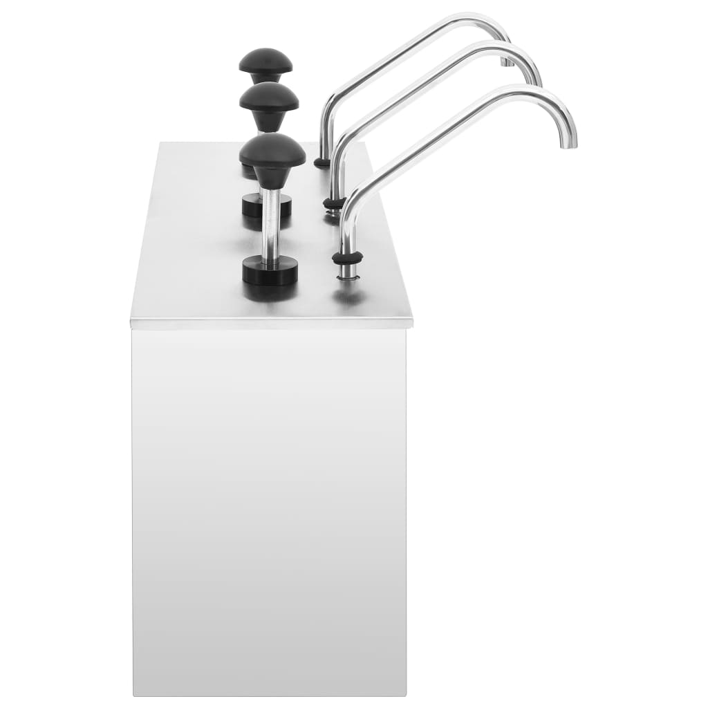 Distributore di Salsa in Acciaio Inossidabile 3 x 3,5 L