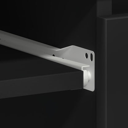 Scrivania Nera 90x45x76 cm in Legno Multistrato - homemem39