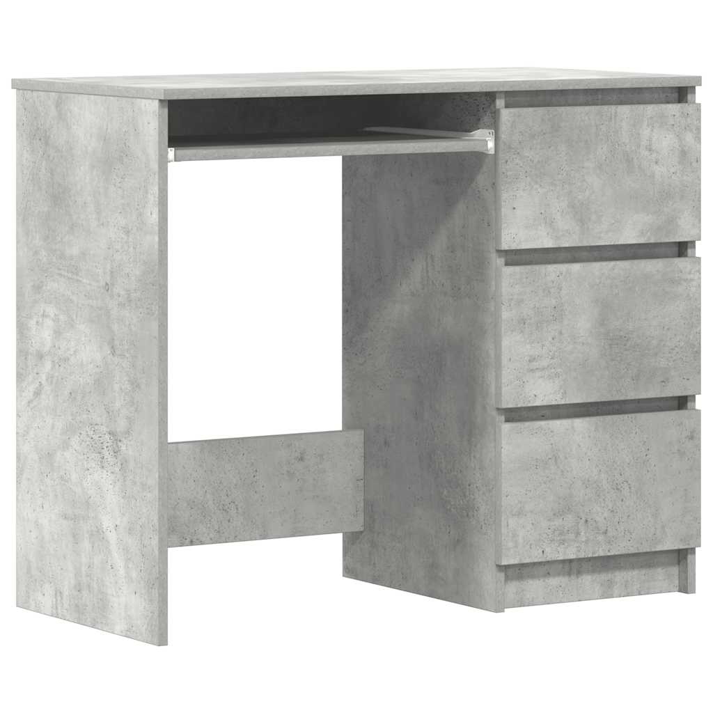 Scrivania Grigio Cemento 90x45x76 cm in Legno Multistrato - homemem39