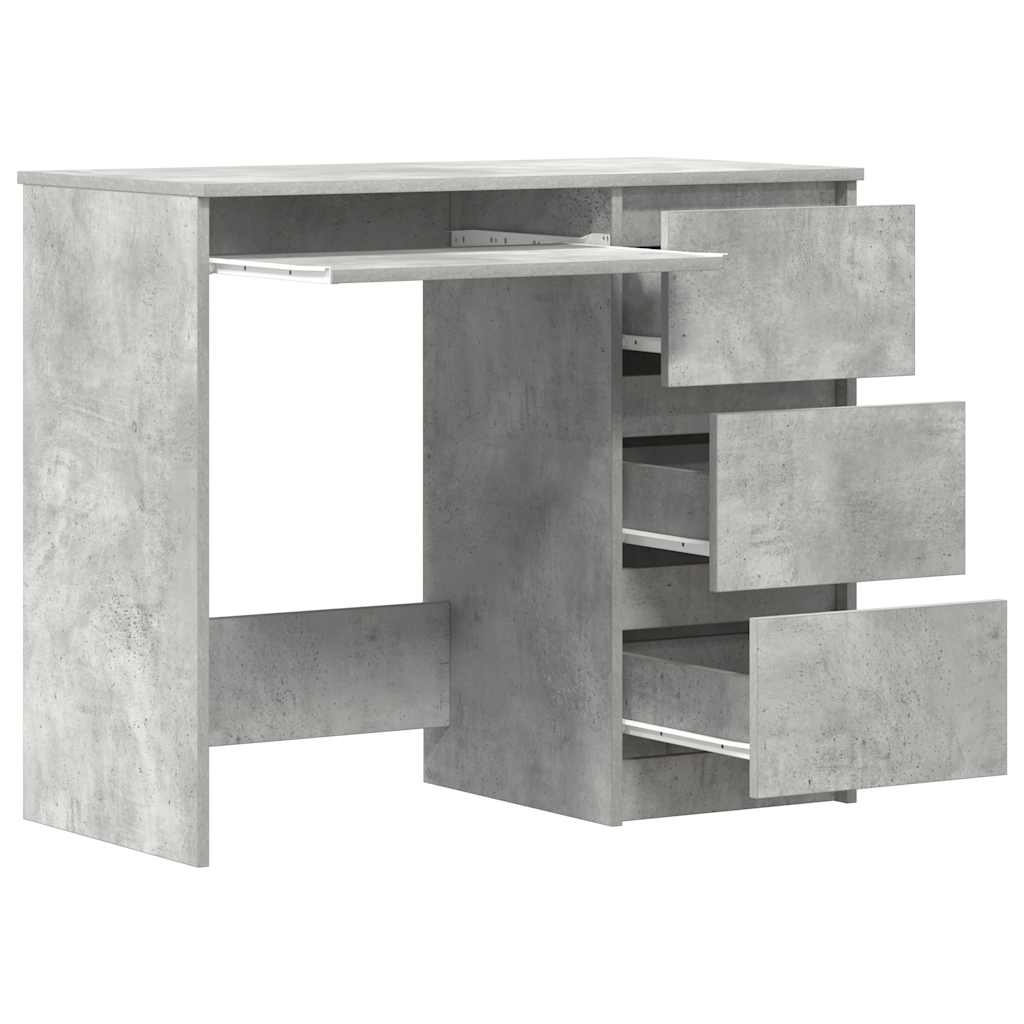 Scrivania Grigio Cemento 90x45x76 cm in Legno Multistrato - homemem39