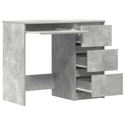 Scrivania Grigio Cemento 90x45x76 cm in Legno Multistrato - homemem39