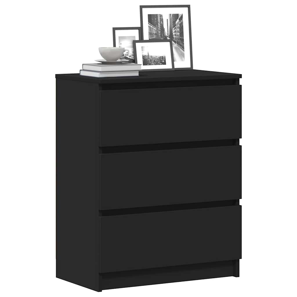 Credenza Nera 60x35x76 cm in Legno Multistrato