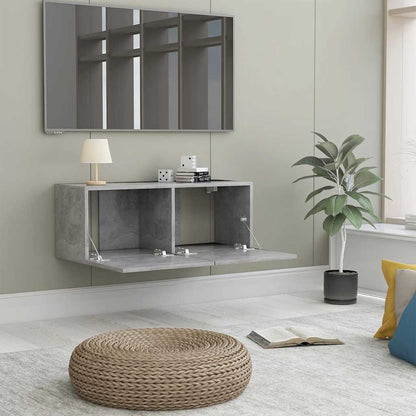 Mobile Porta TV Grigio Cemento 80x30x30 cm in Legno Multistrato - homemem39