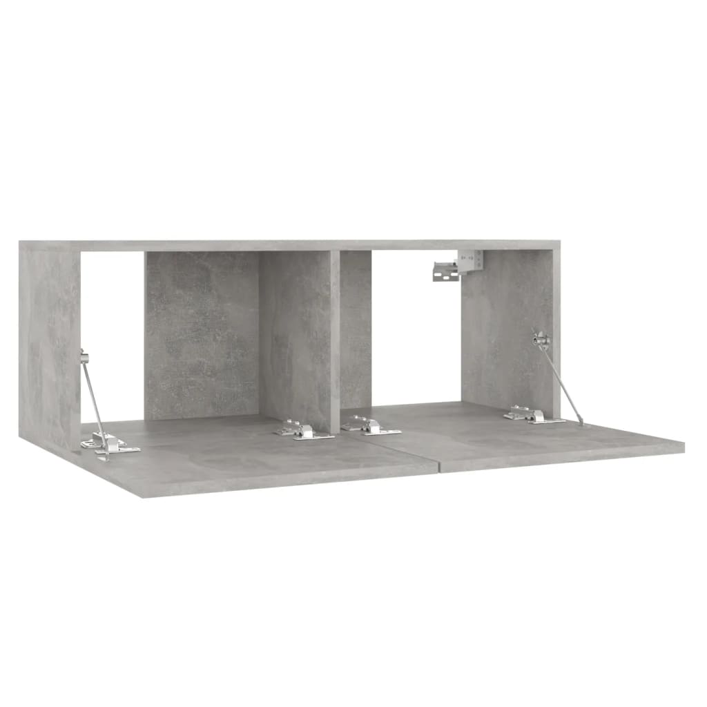 Mobile Porta TV Grigio Cemento 80x30x30 cm in Legno Multistrato - homemem39