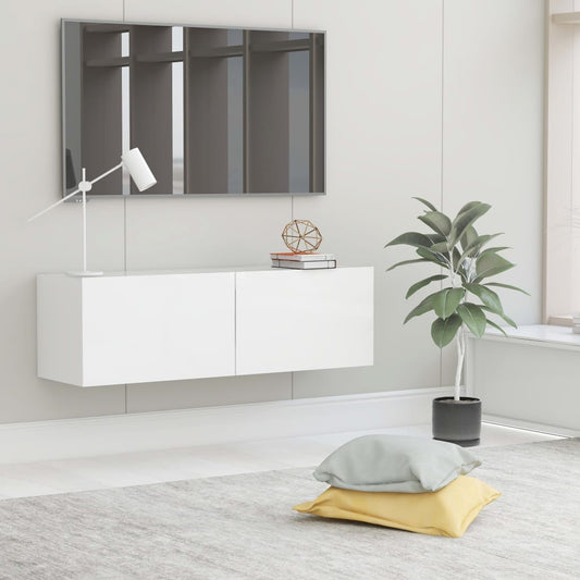 Mobile Porta TV Bianco 100x30x30 cm in Legno Multistrato - homemem39