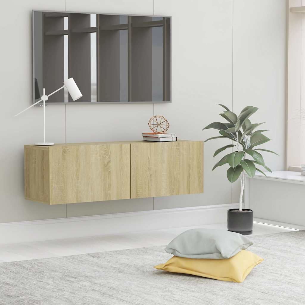 Mobile Porta TV Rovere Sonoma 100x30x30 cm in Legno Multistrato - homemem39