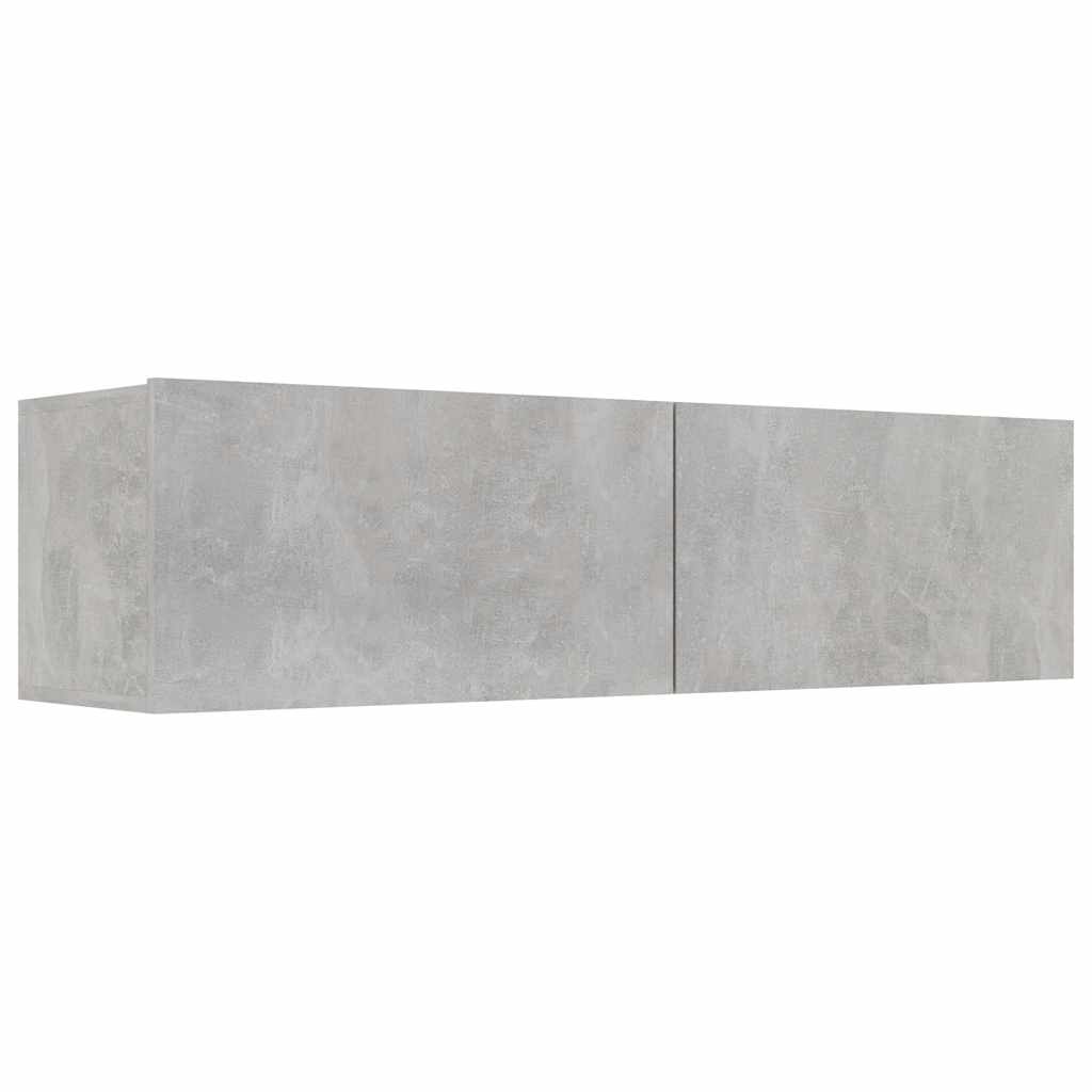Mobile Porta TV Grigio Cemento 120x30x30cm in Legno Multistrato