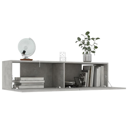 Mobile Porta TV Grigio Cemento 120x30x30cm in Legno Multistrato - homemem39
