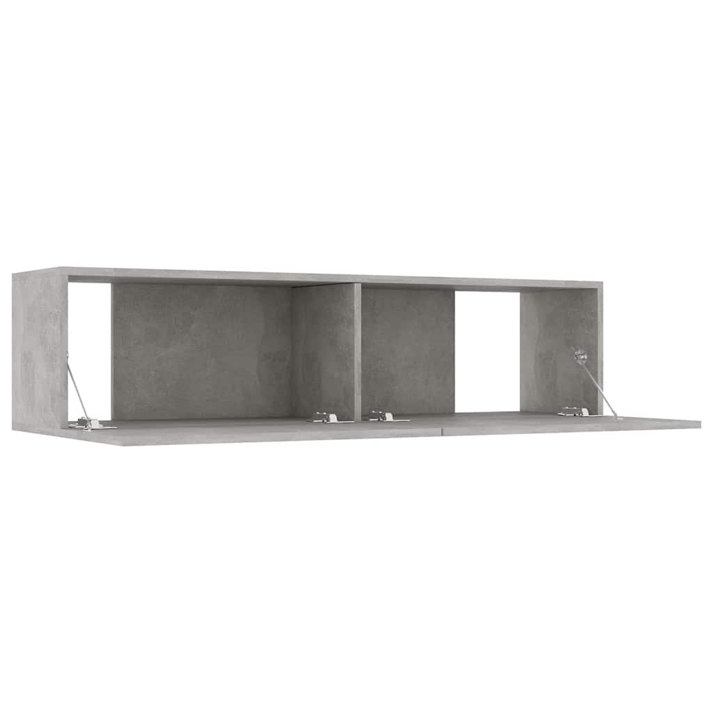 Mobile Porta TV Grigio Cemento 120x30x30cm in Legno Multistrato - homemem39