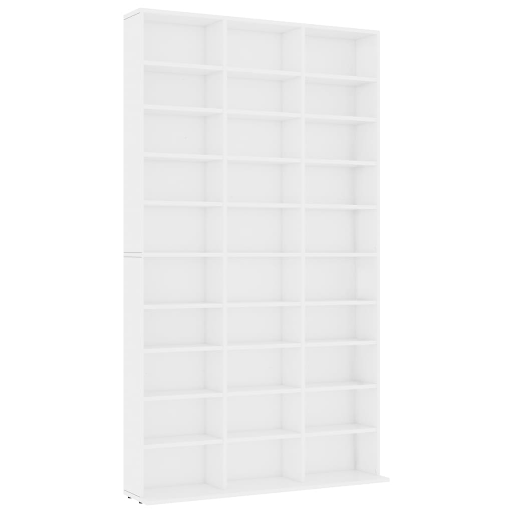 Armadietto TV Bianco 102x16x177,5 cm in Legno Multistrato - homemem39