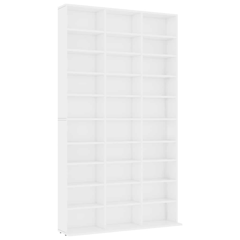Armadietto TV Bianco 102x23x177,5 cm in Legno Multistrato