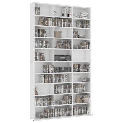 Armadietto TV Bianco 102x23x177,5 cm in Legno Multistrato