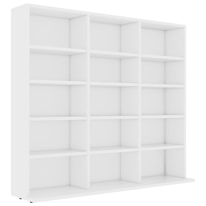 Armadietto Porta CD Bianco 100x23x89,5 cm in Legno Multistrato