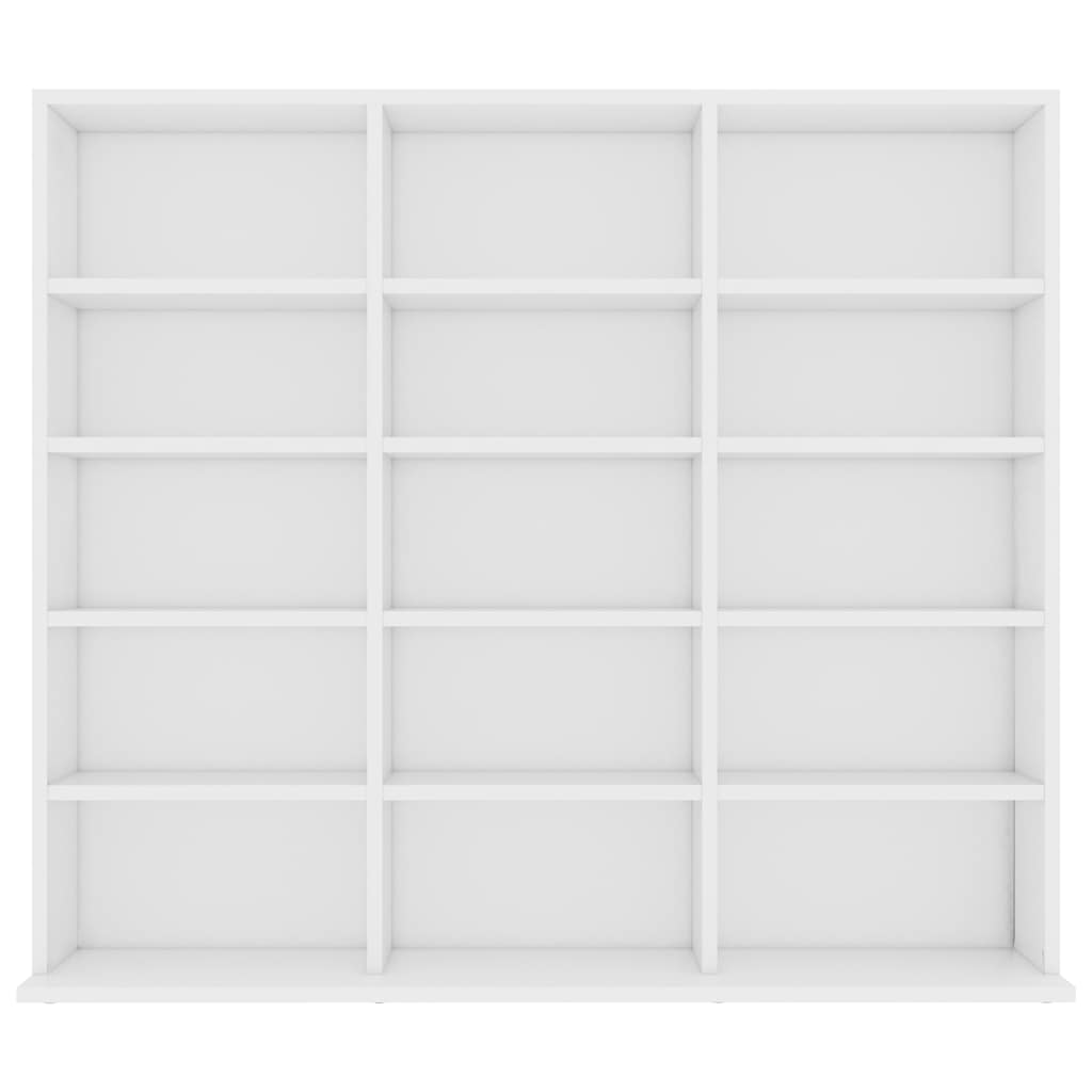 Armadietto Porta CD Bianco 100x23x89,5 cm in Legno Multistrato