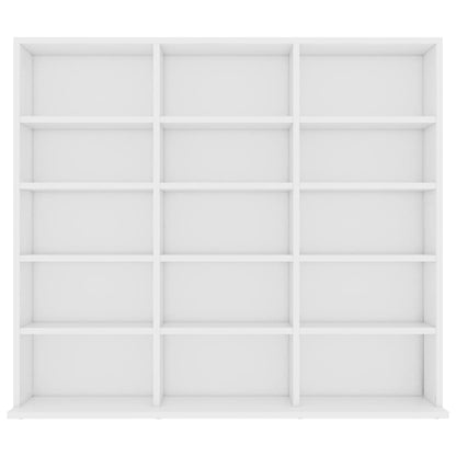 Armadietto Porta CD Bianco 100x23x89,5 cm in Legno Multistrato