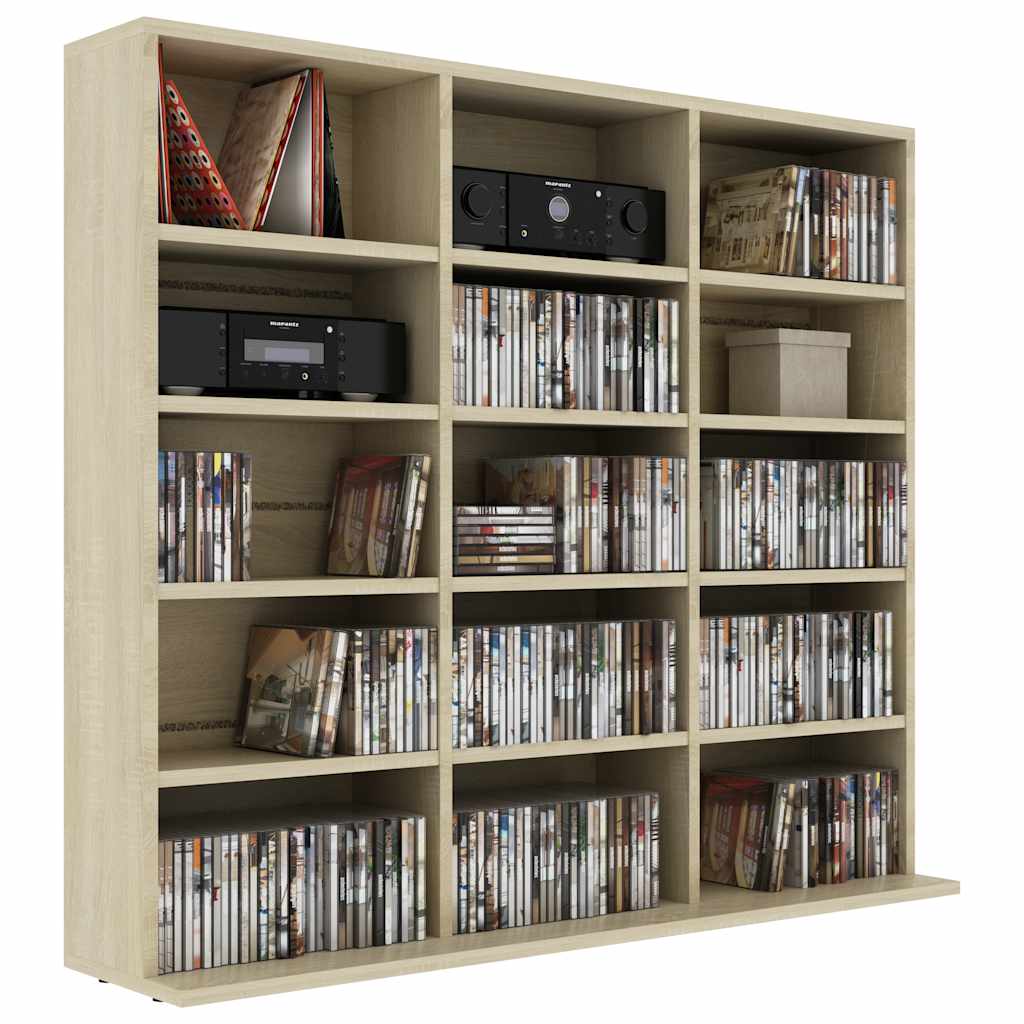 Armadietto CD Rovere Sonoma 100x23x89,5 cm in Legno Multistrato