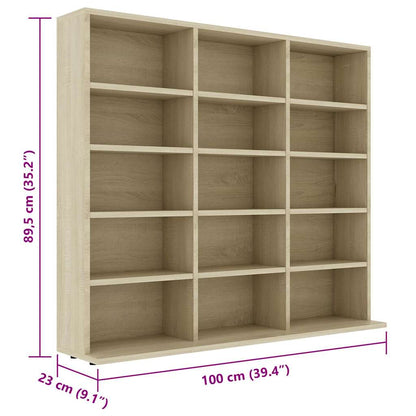 Armadietto CD Rovere Sonoma 100x23x89,5 cm in Legno Multistrato