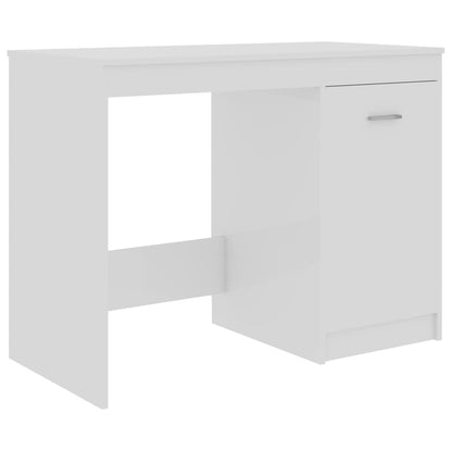 Scrivania Bianco Lucido 100x50x76 cm in Legno Multistrato - homemem39
