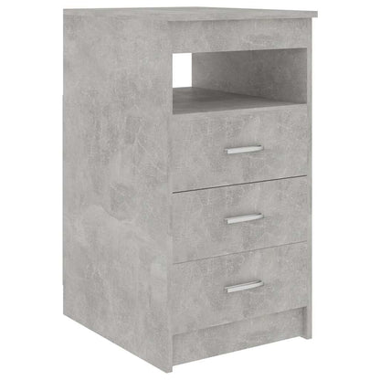 Cassettiera Grigio Cemento 40x50x76 cm in Legno Multistrato | homemem39
