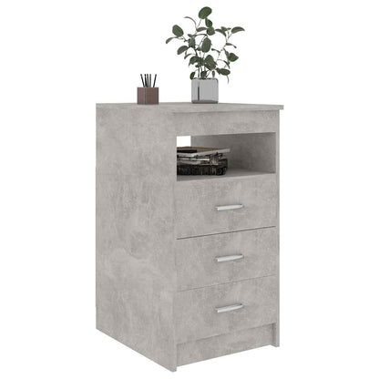 Cassettiera Grigio Cemento 40x50x76 cm in Legno Multistrato | homemem39