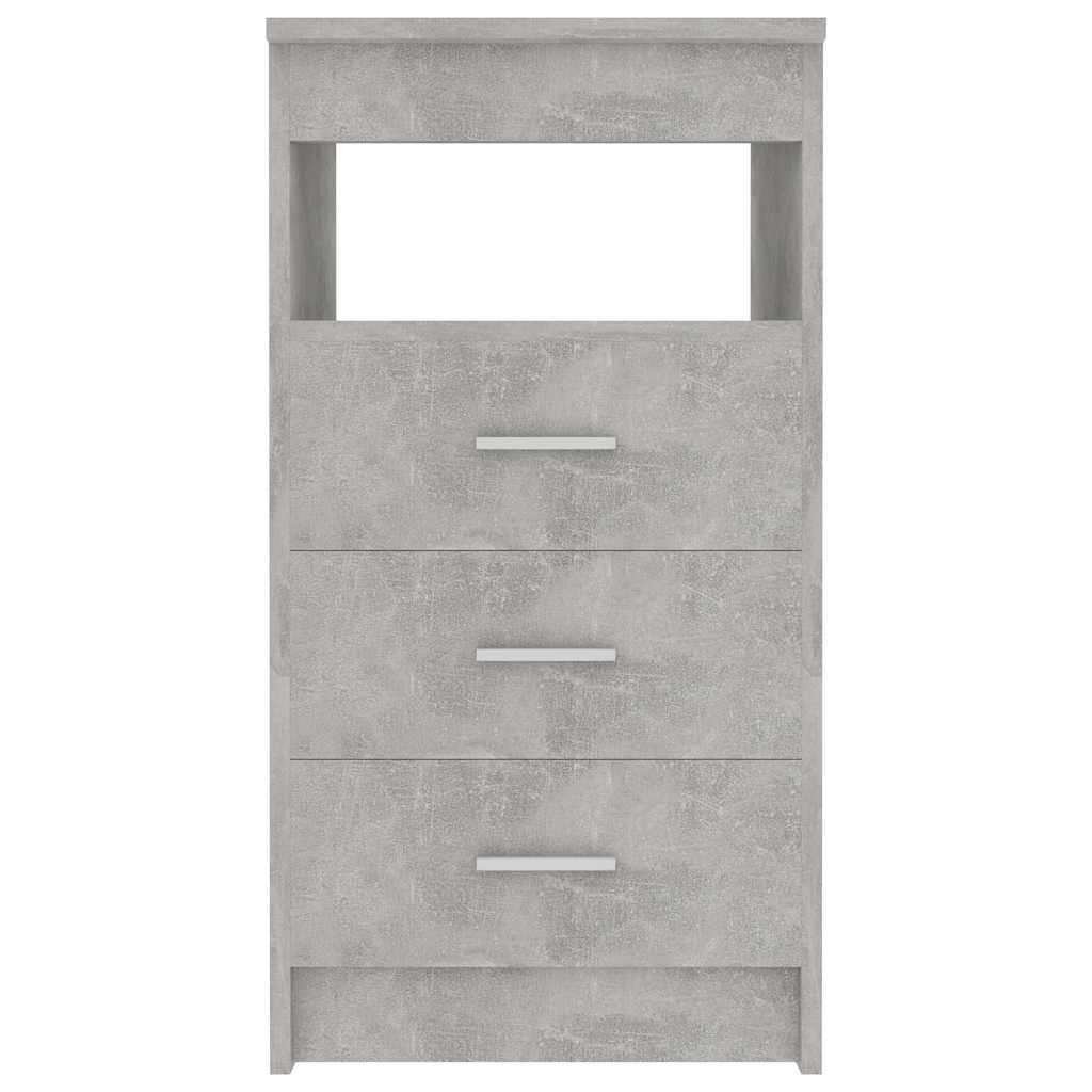 Cassettiera Grigio Cemento 40x50x76 cm in Legno Multistrato