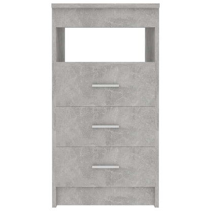 Cassettiera Grigio Cemento 40x50x76 cm in Legno Multistrato