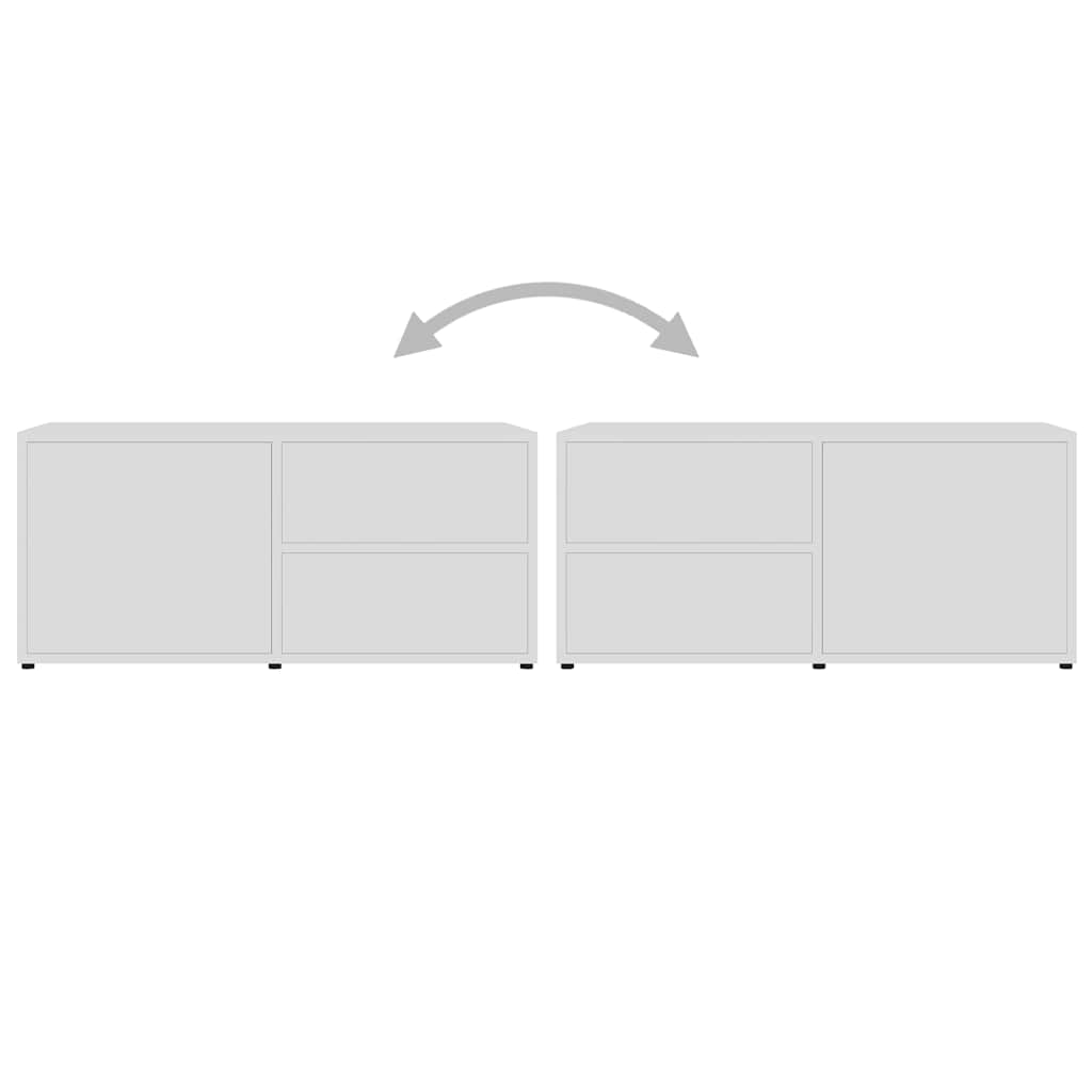 Mobile Porta TV Bianco 80x34x36 cm in Legno Multistrato