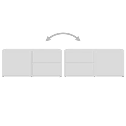 Mobile Porta TV Bianco 80x34x36 cm in Legno Multistrato
