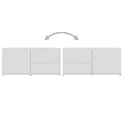 Mobile Porta TV Bianco 80x34x36 cm in Legno Multistrato