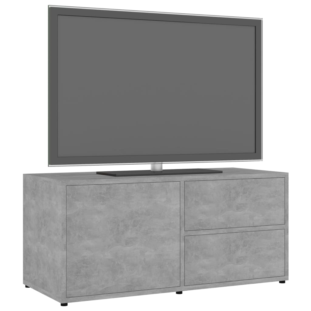 Mobile Porta TV Grigio Cemento 80x34x36 cm Legno Multistrato