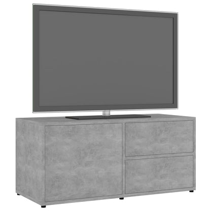 Mobile Porta TV Grigio Cemento 80x34x36 cm Legno Multistrato