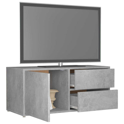 Mobile Porta TV Grigio Cemento 80x34x36 cm Legno Multistrato