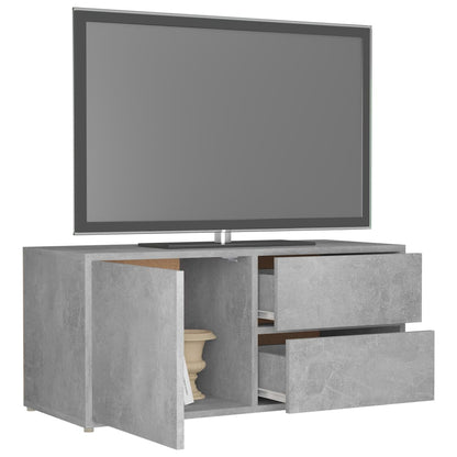 Mobile Porta TV Grigio Cemento 80x34x36 cm Legno Multistrato