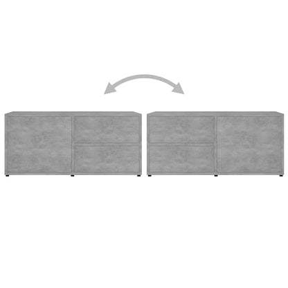 Mobile Porta TV Grigio Cemento 80x34x36 cm Legno Multistrato
