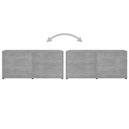 Mobile Porta TV Grigio Cemento 80x34x36 cm Legno Multistrato