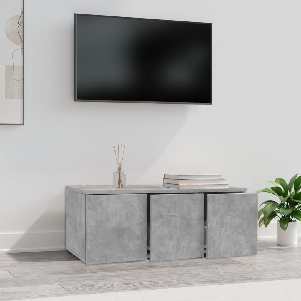 Mobile Porta TV Grigio Cemento 80x34x30 cm Legno Multistrato - homemem39