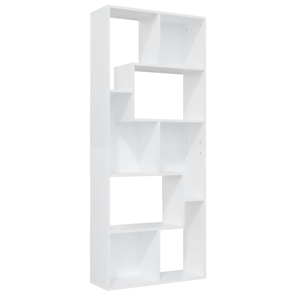 Libreria Bianca 67x24x161 cm in Legno Multistrato | homemem39