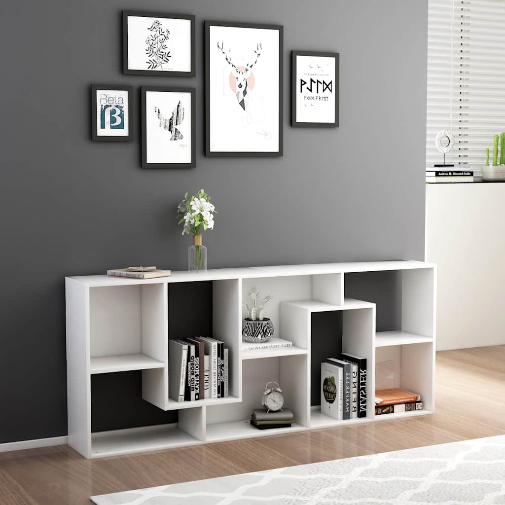 Libreria Bianca 67x24x161 cm in Legno Multistrato | homemem39