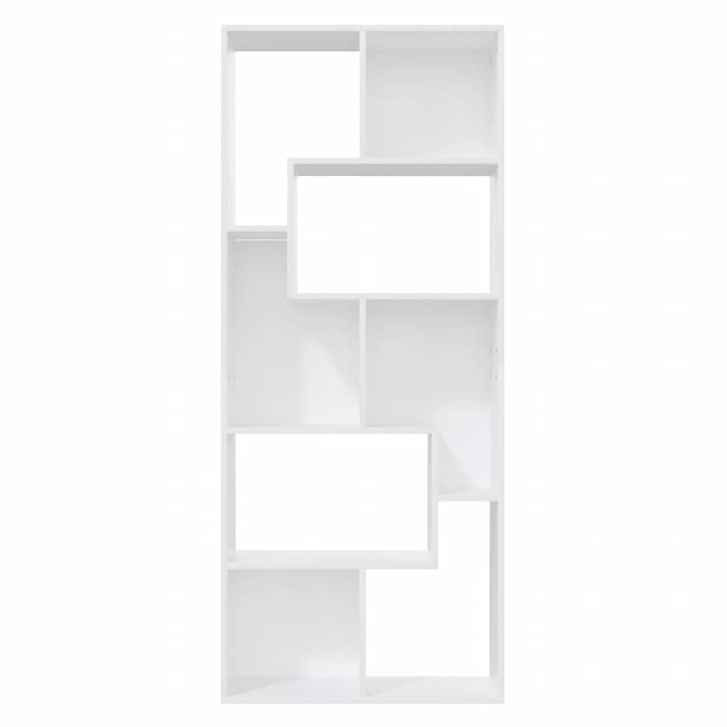 Libreria Bianca 67x24x161 cm in Legno Multistrato | homemem39