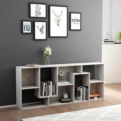 Libreria Grigio Cemento 67x24x161 cm in Legno Multistrato | homemem39