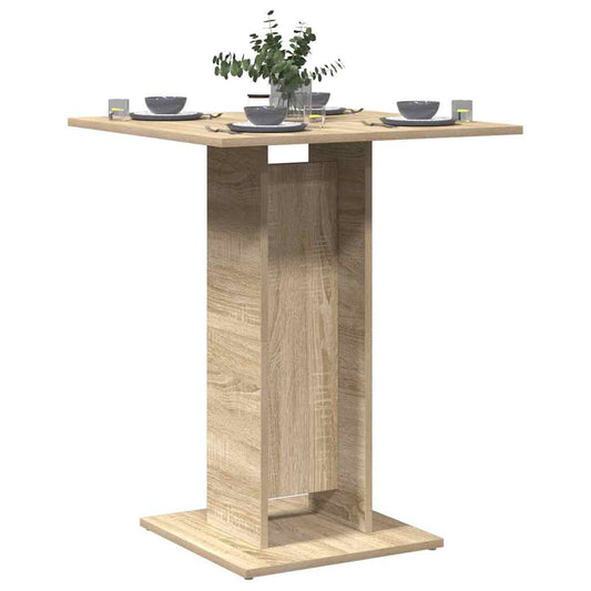 Tavolo da Bistrot Rovere Sonoma 60x60x75 cm Legno Multistrato