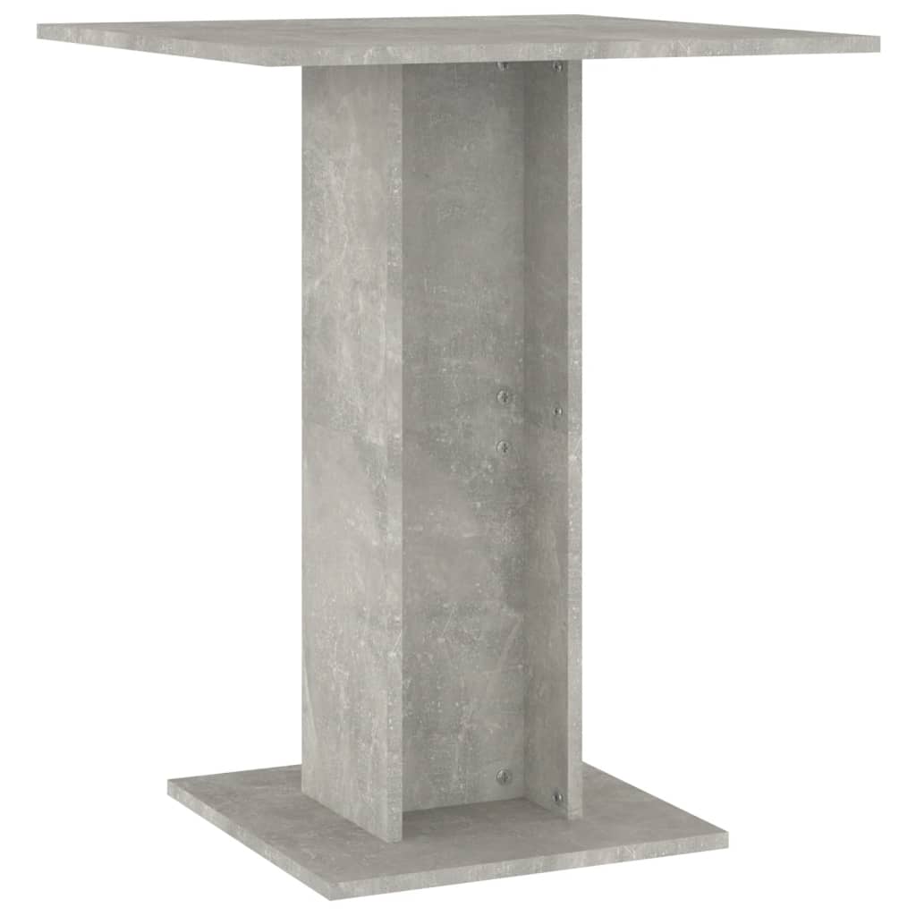 Tavolo da Bistrot Grigio Cemento 60x60x75 cm Legno Multistrato