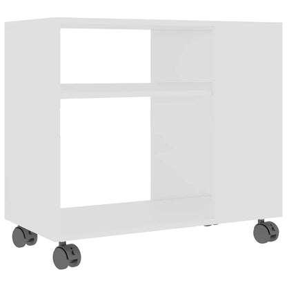 Tavolino da Salotto Bianco 70x35x55 cm in Legno Multistrato - homemem39