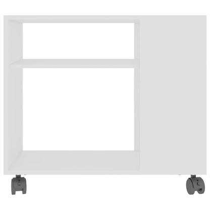 Tavolino da Salotto Bianco 70x35x60,5 cm in Legno Multistrato