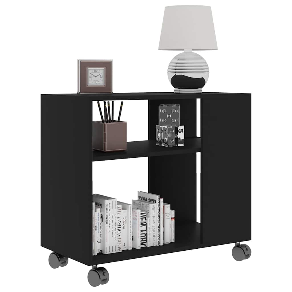 Tavolino da Salotto Nero 70x35x55 cm in Legno Multistrato - homemem39