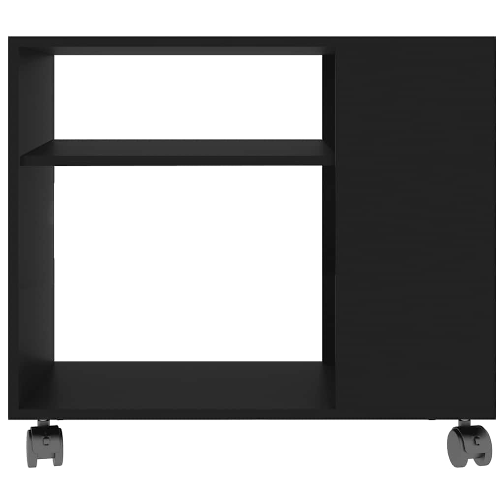 Tavolino da Salotto Nero 70x35x55 cm in Legno Multistrato