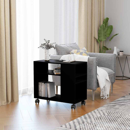 Tavolino da Salotto Nero 70x35x55 cm in Legno Multistrato