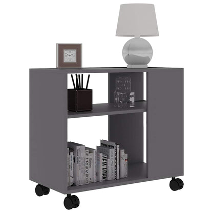 Tavolino da Salotto Grigio 70x35x55 cm in Legno Multistrato